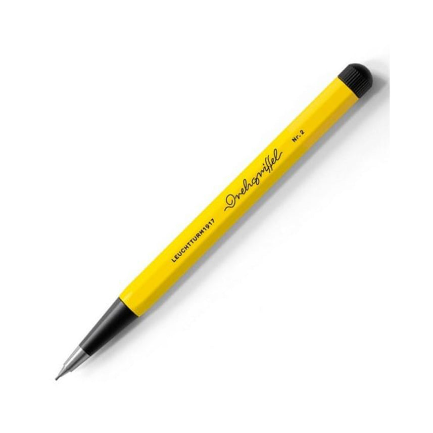 LEUCHTTURM1917 0.7mm Mechanical Clutch Pencil | Graphite HB Lead | Drehgriffel No. 2 | Bauhaus Edition | Lemon Yellow/Black