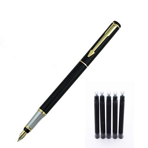 Baoer Emotion Fountain Pen – Fine Nib with Converter and 5 Black Cartridges