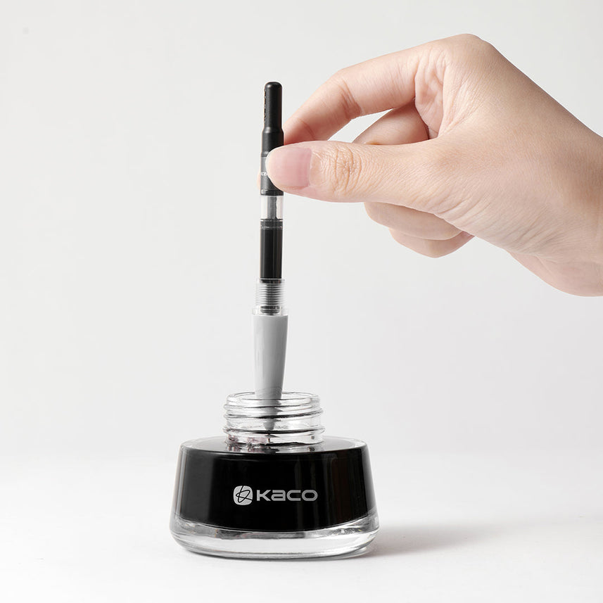 Kaco | Fountain Pens | 0.5mm | Black Ink | Retro | Paper Box Packaging