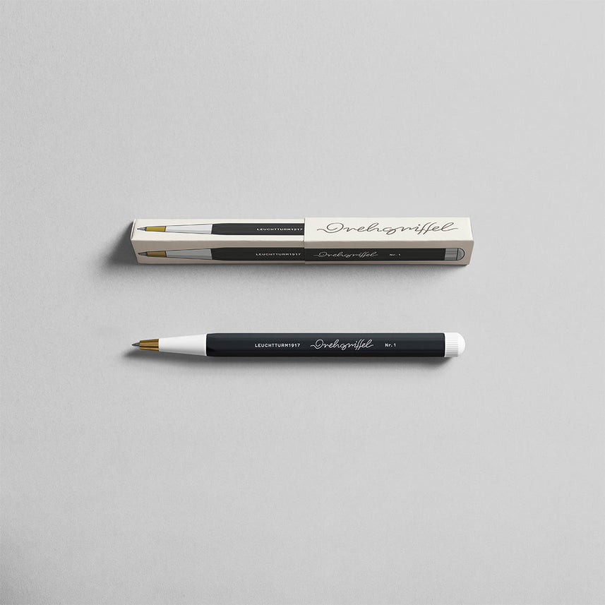 LEUCHTTURM1917 Ball Point Pen with Royal Blue Ink | Drehgriffel No. 1 | Black | Twist Mechanism