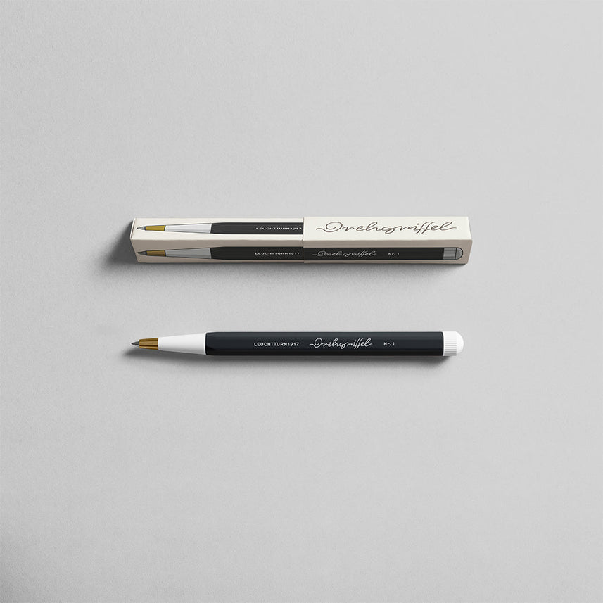 LEUCHTTURM1917 Gel Pen with Document Proof Black Ink | Drehgriffel No. 1 | Black | Twist Mechanism