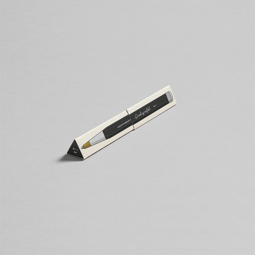LEUCHTTURM1917 Gel Pen with Document Proof Black Ink | Drehgriffel No. 1 | Black | Twist Mechanism