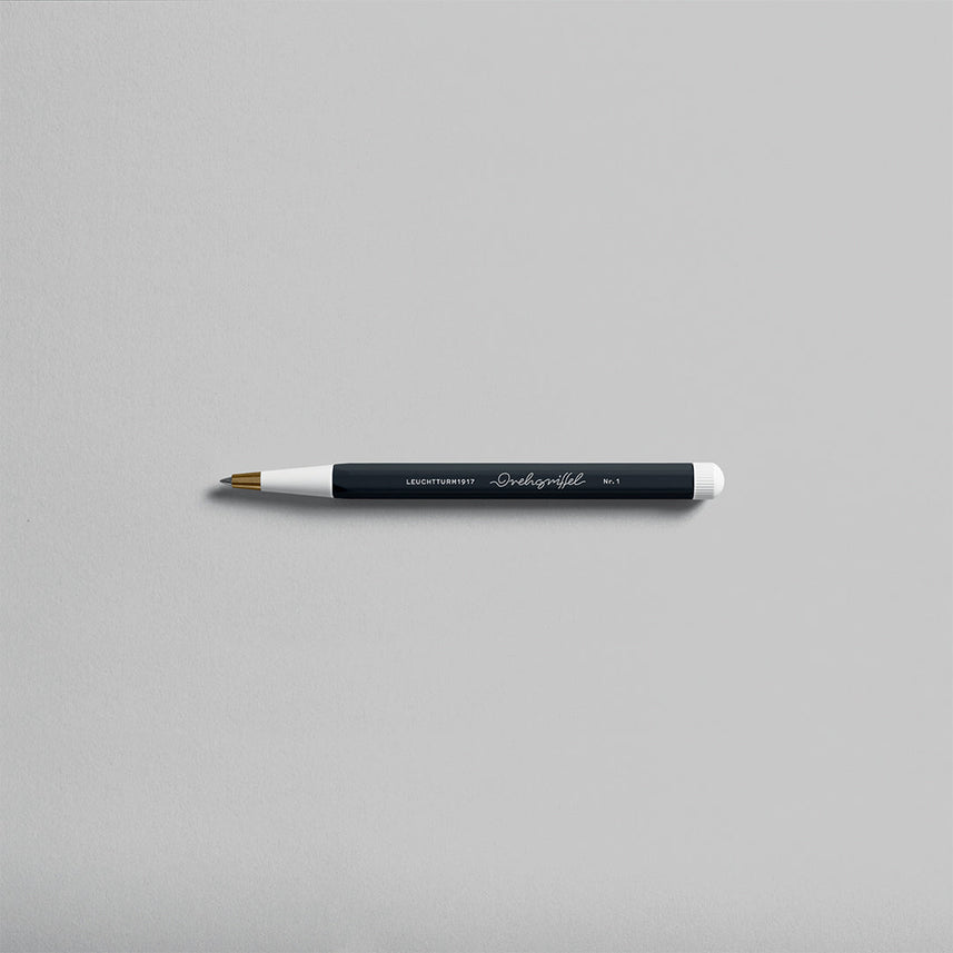 LEUCHTTURM1917 Ball Point Pen with Royal Blue Ink | Drehgriffel No. 1 | Black | Twist Mechanism