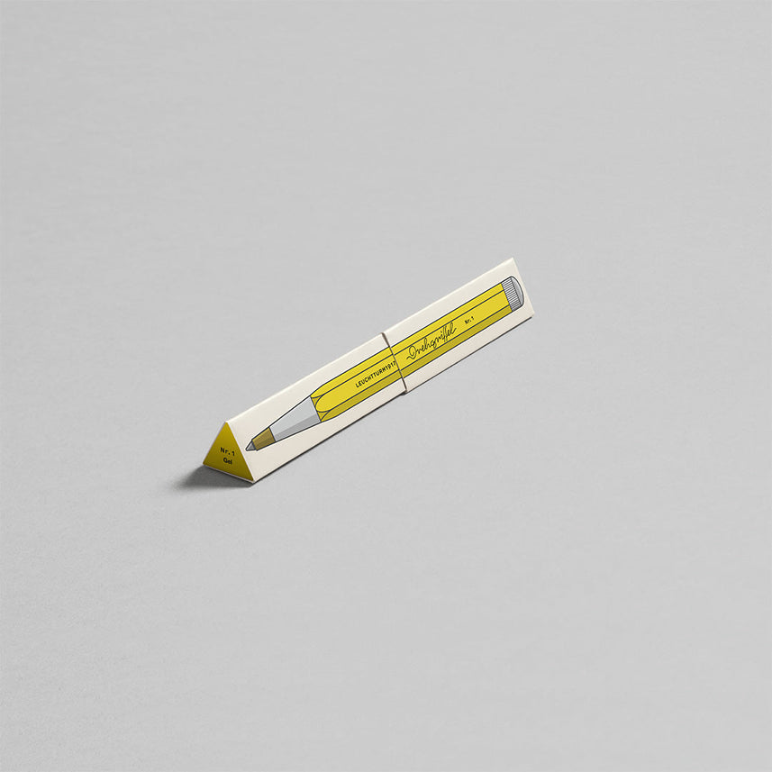 LEUCHTTURM1917 Gel Pen with Document Proof Black Ink | Drehgriffel No. 1 | Lemon Yellow| Twist Mechanism
