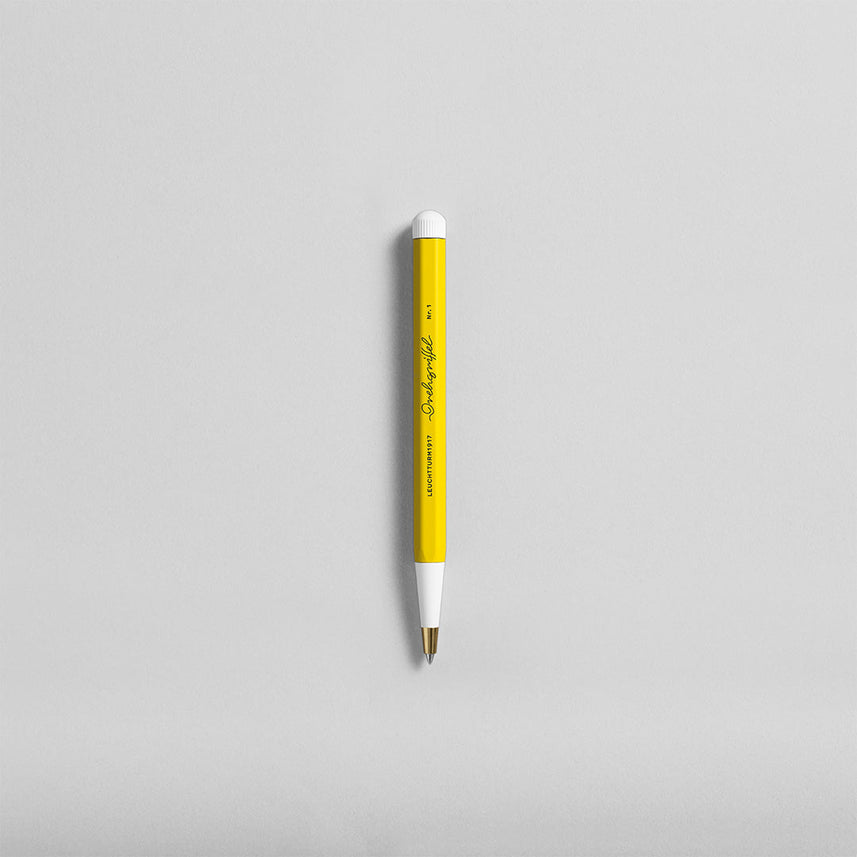 LEUCHTTURM1917 Gel Pen with Document Proof Black Ink | Drehgriffel No. 1 | Lemon Yellow| Twist Mechanism