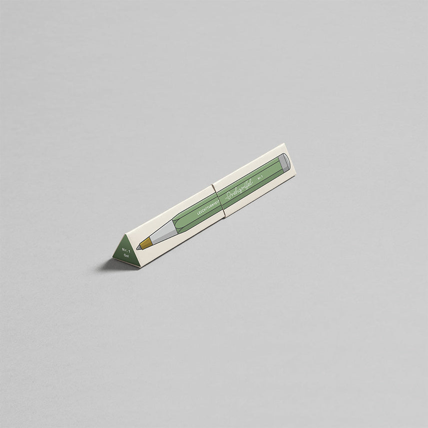 LEUCHTTURM1917 Gel Pen with Document Proof Black Ink | Drehgriffel No. 1 |Sage Green| Twist Mechanism