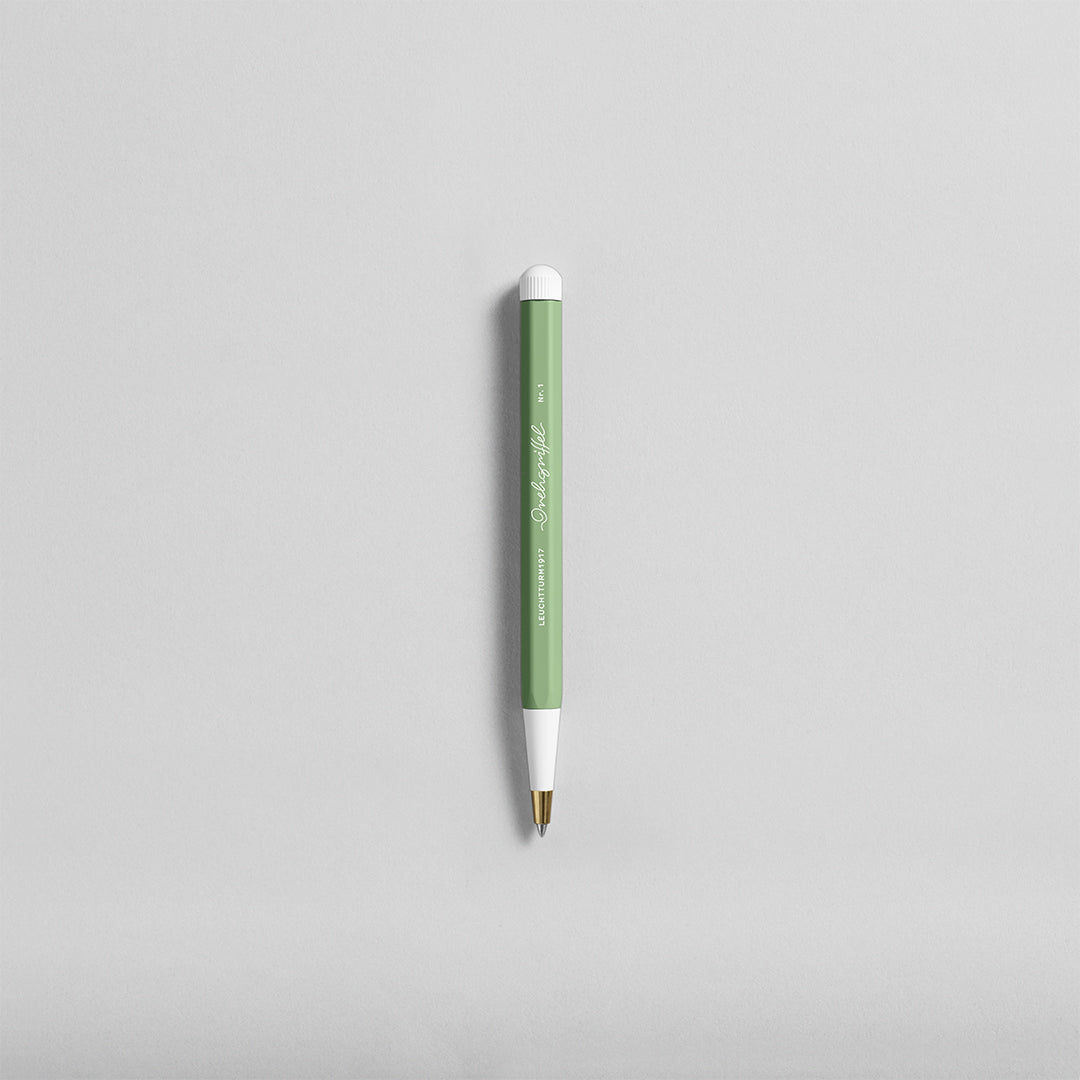 LEUCHTTURM1917 Ball Point Pen with Royal Blue Ink | Drehgriffel No. 1 | Sage Green | Twist Mechanism