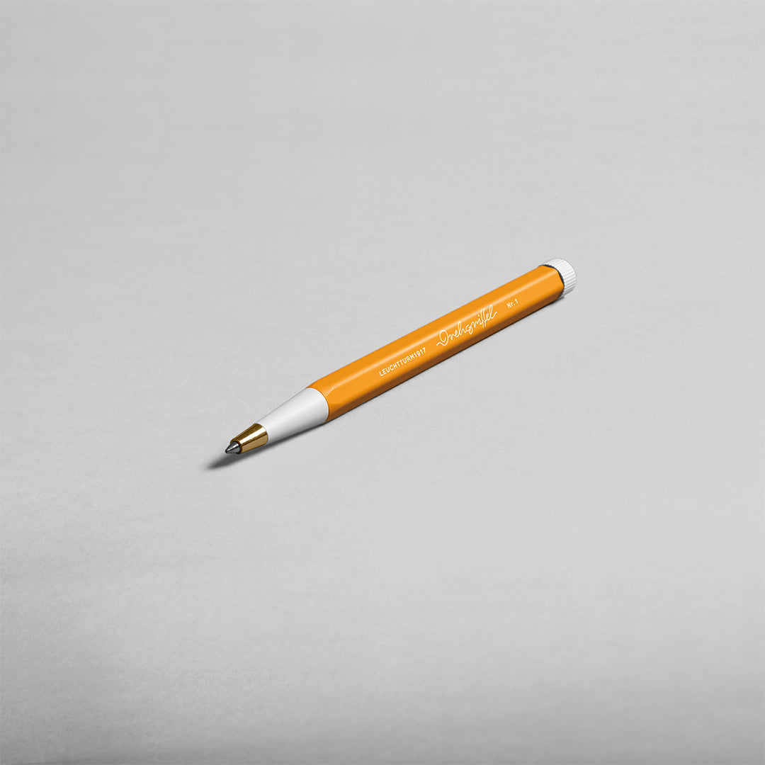 LEUCHTTURM1917 Ball Point Pen with Royal Blue Ink | Drehgriffel No. 1 | Rising Sun Orange | Twist Mechanism