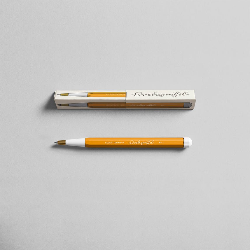 LEUCHTTURM1917 Gel Pen with Document Proof Black Ink | Drehgriffel No. 1 | Rising Sun Orange| Twist Mechanism