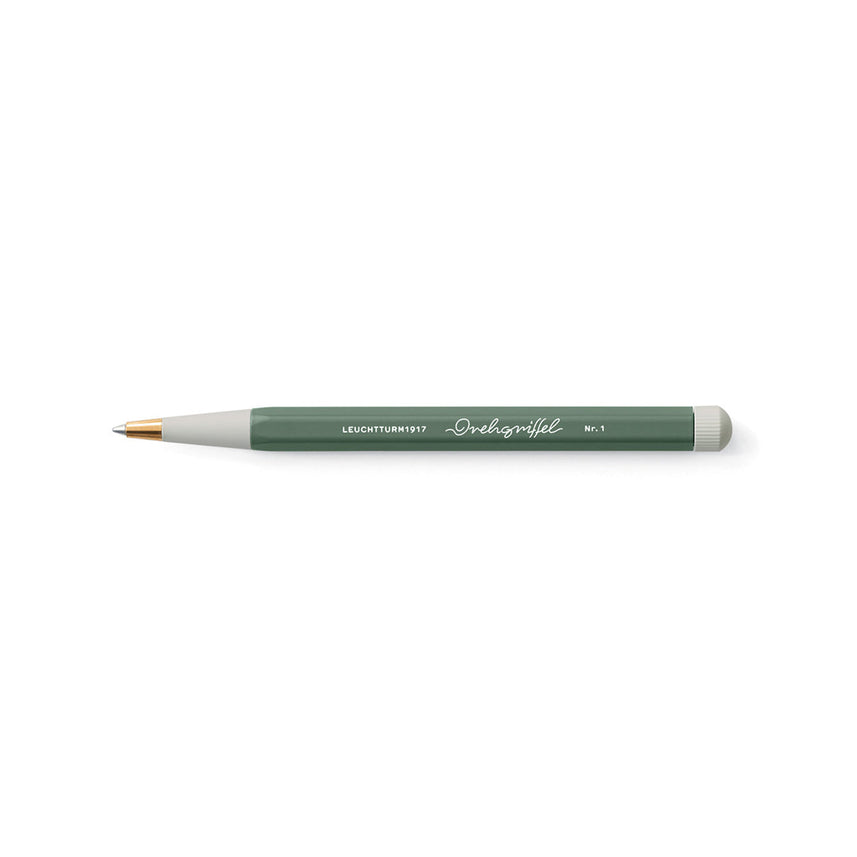 LEUCHTTURM1917 Gel Pen with Document Proof Black Ink | Drehgriffel No. 1 | Olive Green| Twist Mechanism