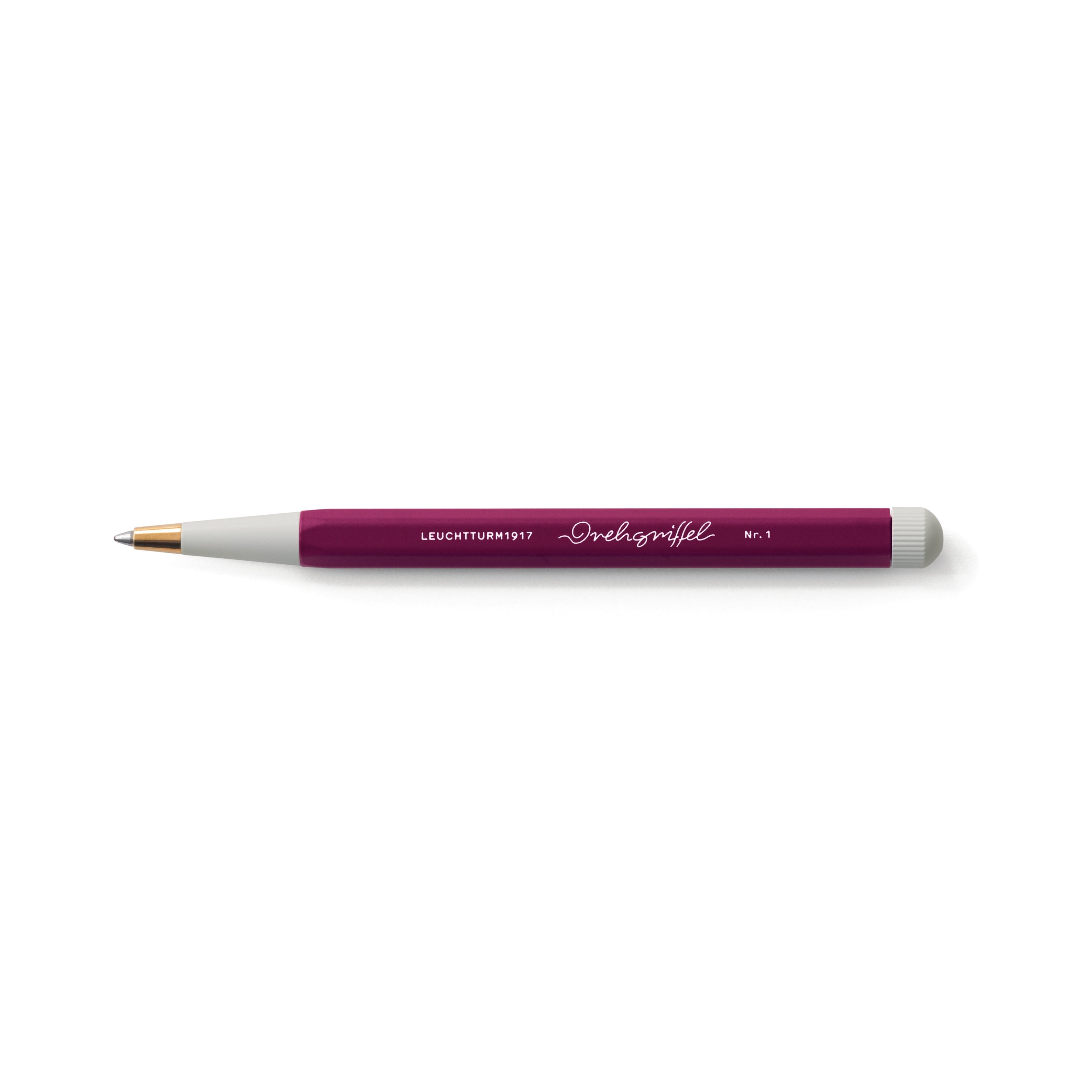 LEUCHTTURM1917 Ball Point Pen with Royal Blue Ink | Drehgriffel No. 1 | Port Red | Twist Mechanism