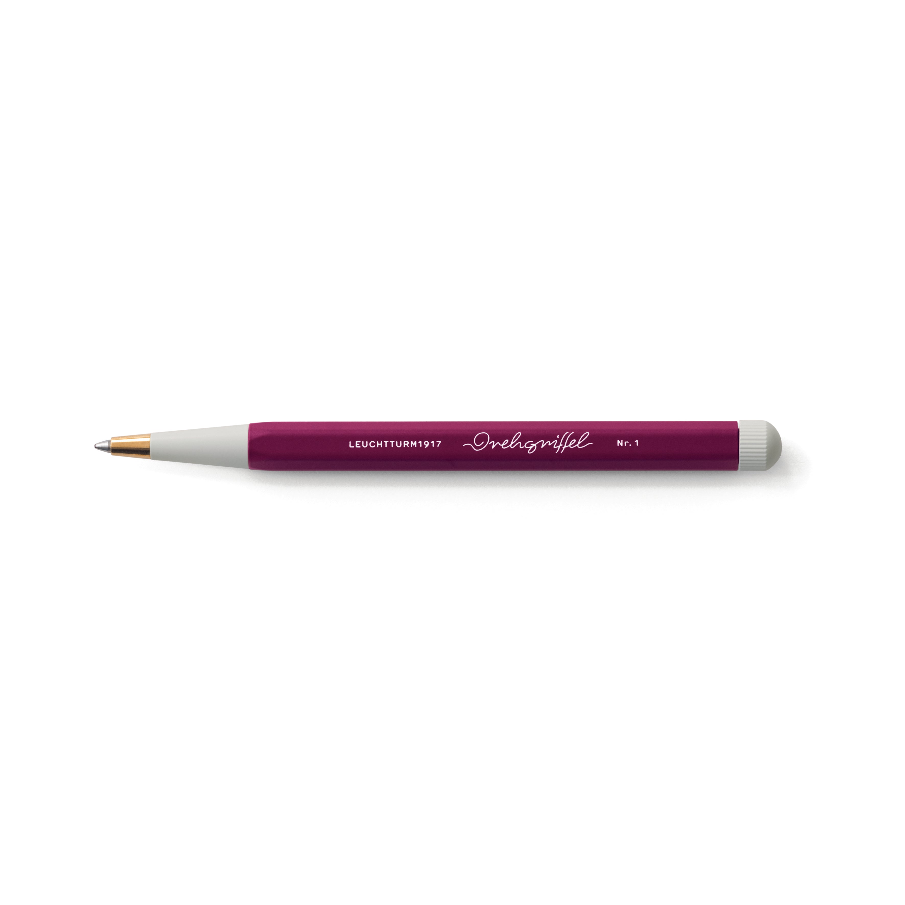 LEUCHTTURM1917 Ball Point Pen with Royal Blue Ink | Drehgriffel No. 1 | Port Red | Twist Mechanism