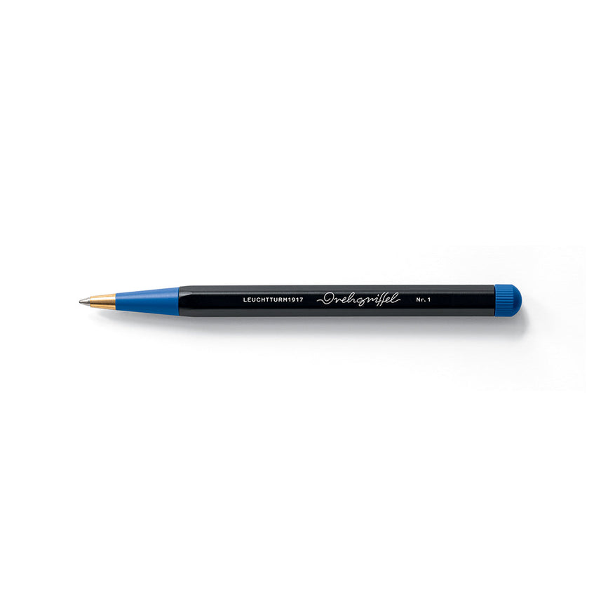LEUCHTTURM1917 Ball Point Pen with Royal Blue Ink | Bauhaus Edition | Drehgriffel No. 1 | Black/Royal Blue | Twist Mechanism