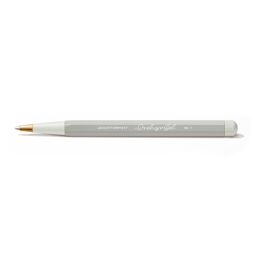 LEUCHTTURM1917 Gel Pen with Document Proof Black Ink | Drehgriffel No. 1 | Light Grey| Twist Mechanism