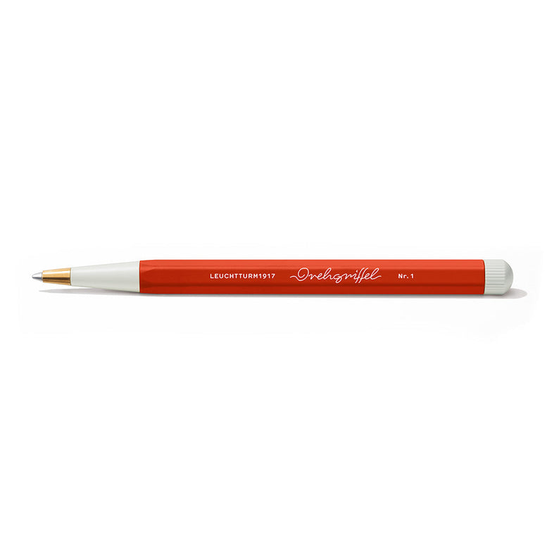 LEUCHTTURM1917 Gel Pen with Document Proof Black Ink | Drehgriffel No. 1 | Fox Red | Twist Mechanism
