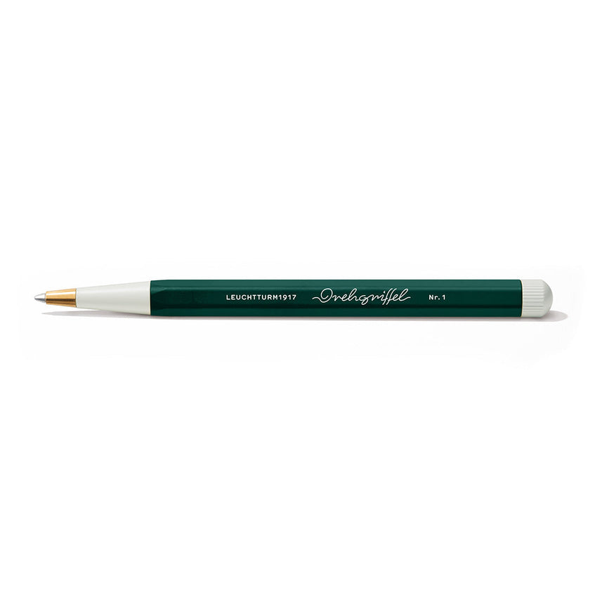 LEUCHTTURM1917 Gel Pen with Document Proof Black Ink | Drehgriffel No. 1 | Forest Green| Twist Mechanism