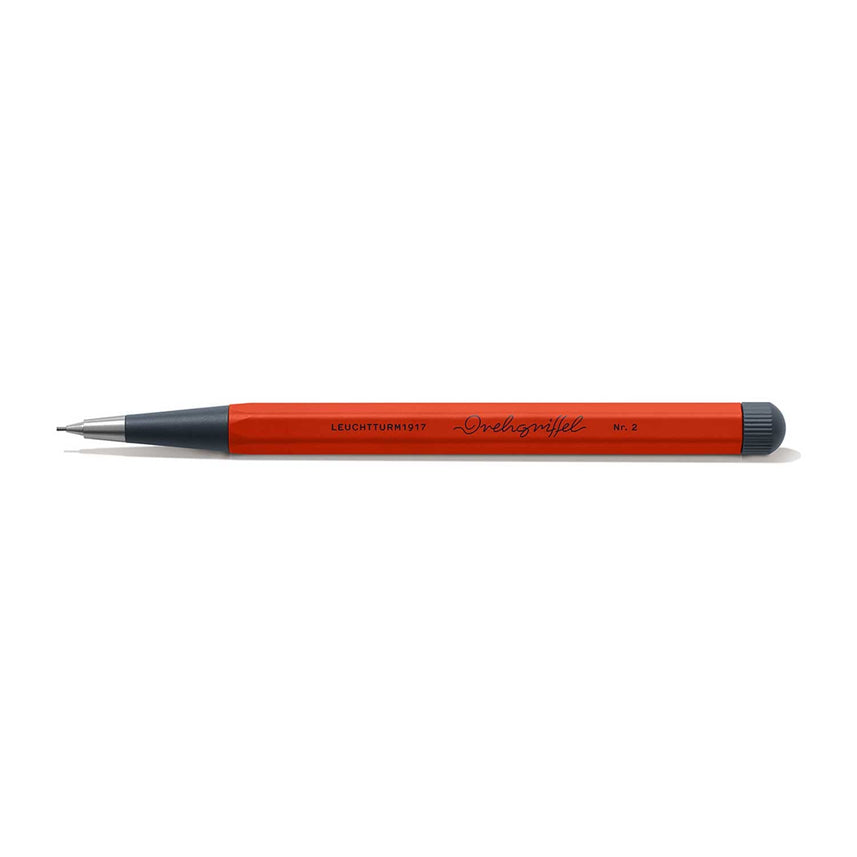 LEUCHTTURM1917 0.7mm Mechanical Clutch Pencil | Graphite HB Lead | Drehgriffel No. 2 |Fox Red | Twist Mechanism