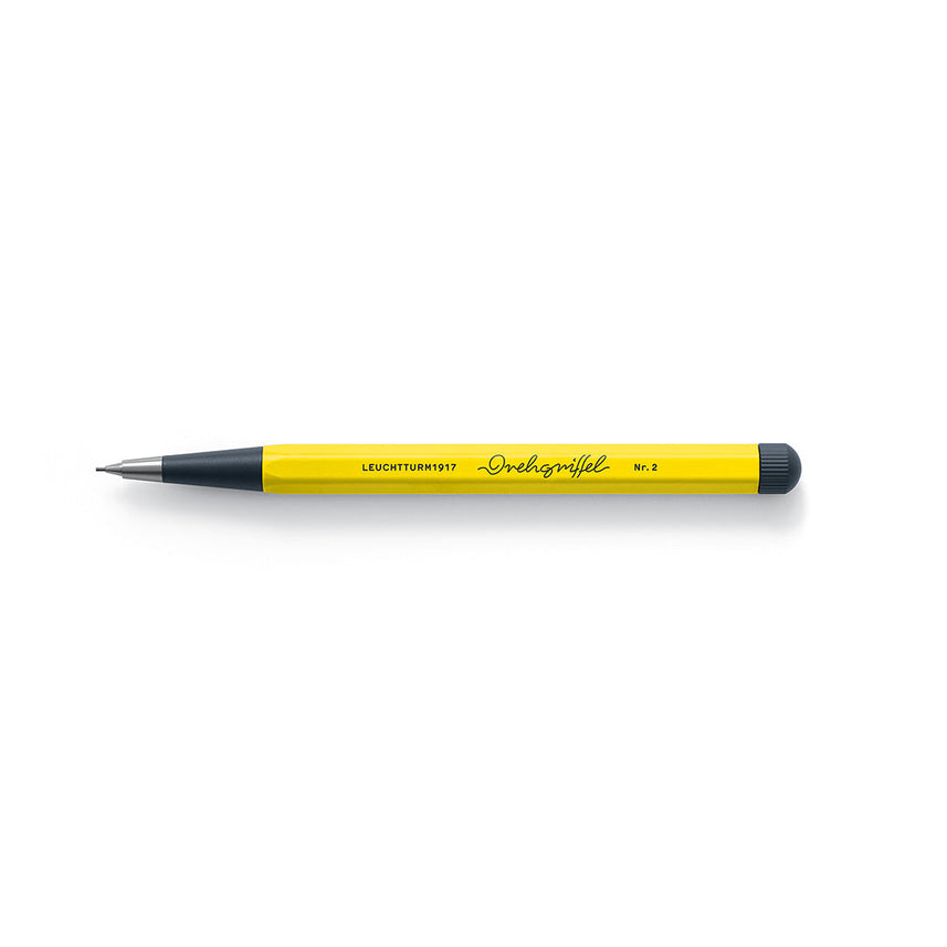 LEUCHTTURM1917 0.7mm Mechanical Clutch Pencil | Graphite HB Lead | Drehgriffel No. 2 | Lemon Yellow | Twist Mechanism