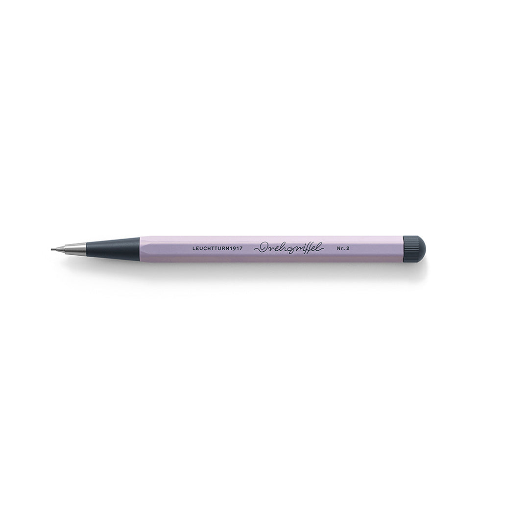 LEUCHTTURM1917 0.7mm Mechanical Clutch Pencil | Graphite HB Lead | Drehgriffel No. 2 | Lilac | Twist Mechanism
