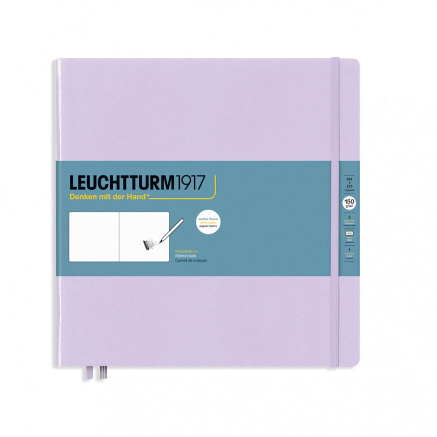 LEUCHTTURM1917 Hardcover Sketchbook Square, Plain, 112 Pages - Lilac