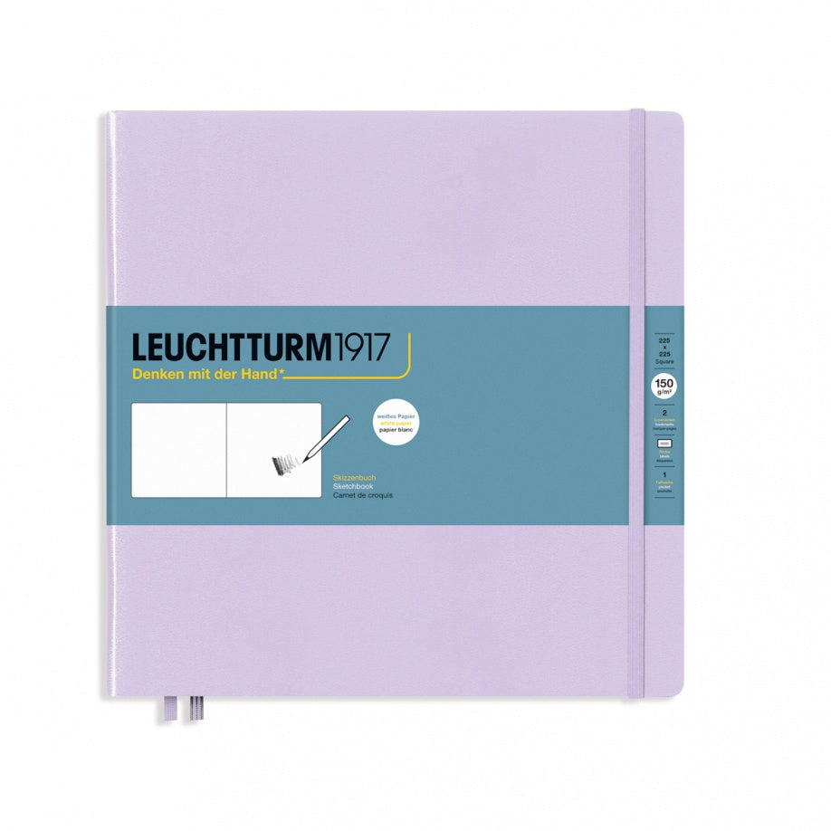 LEUCHTTURM1917 Hardcover Sketchbook Square, Plain, 112 Pages - Lilac