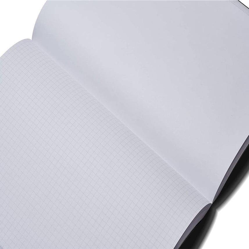 Zequenz A6 Size Silver Grey Notebook Squared & Blank Acid Free Paper 200 Pages each Ruling 400 Pages 70GSM 360 Degree Flexibility 100% Handmade PU and White paper Basic Plus Series