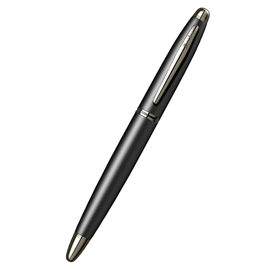 Scrikss | Knight 88 | Matte Black | Fountain Pen | Medium Nib With Iridium Point | Titanium Trim