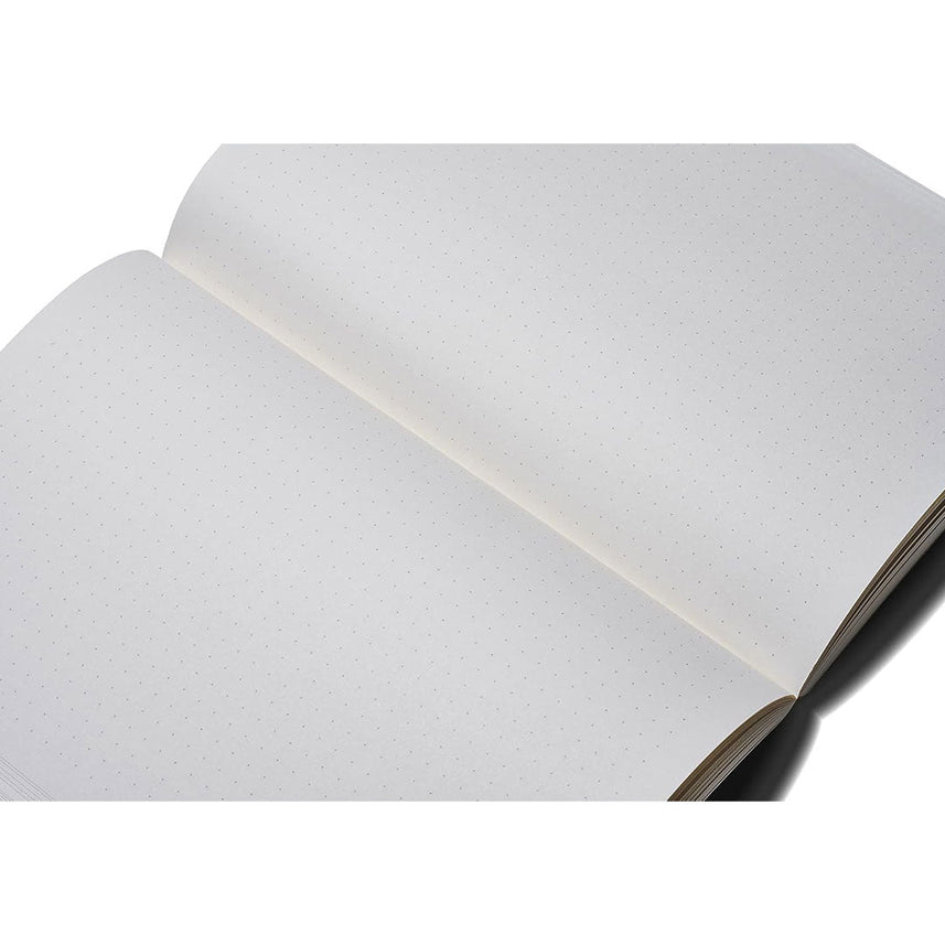 Zequenz A5 Size Terra Brown Slim Notebook Dotted Acid Free Paper 200 Pages 80GSM 360 Degree Flexibility 100% Handmade Fountain Pen Friendly Color Series Bookmark Included