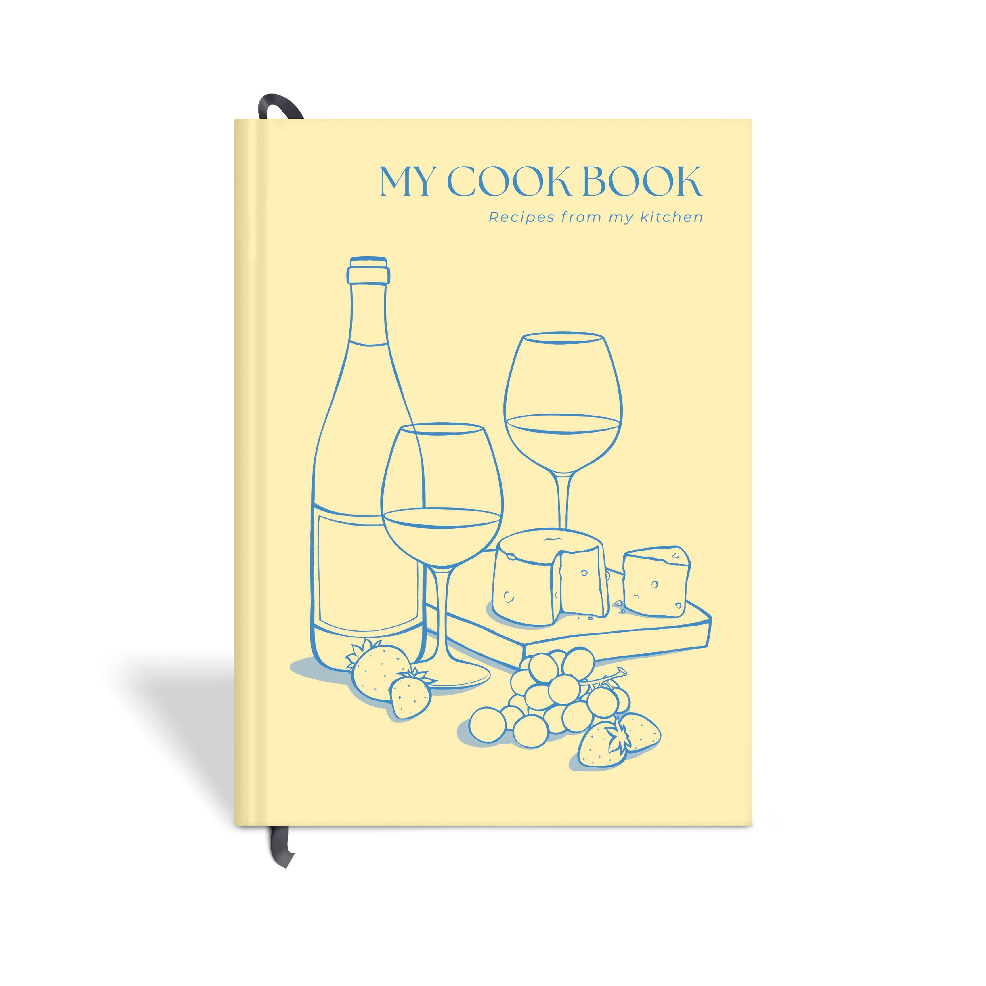 7mm Between The Lines Recipe Journal (A5), Cheese & Wine, Hardbound - Beige