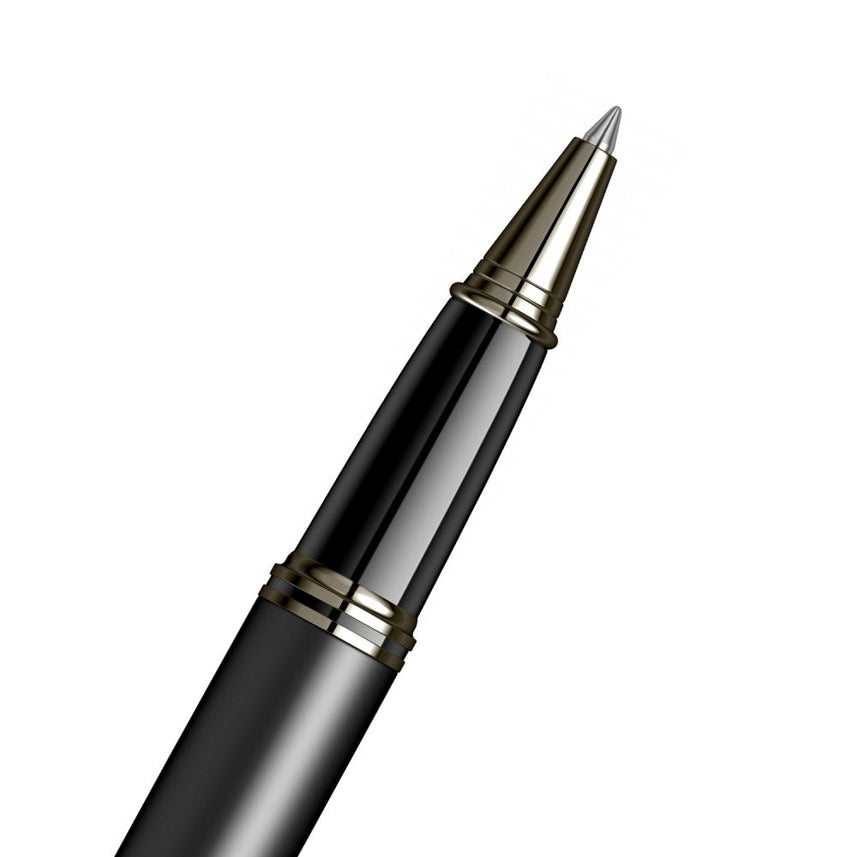 Scrikss | Knight 88 | Matt Black | Roller Ball Point Pen | Plated Brass Body