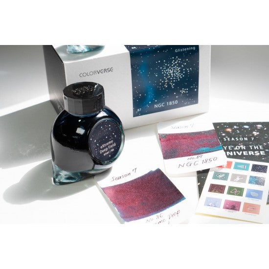 Colorverse Season 7 | Blue | Fountain Pen Ink Bottled | Eye On The Universe | Extreme Deep Field & NGC 1850 Ink Set