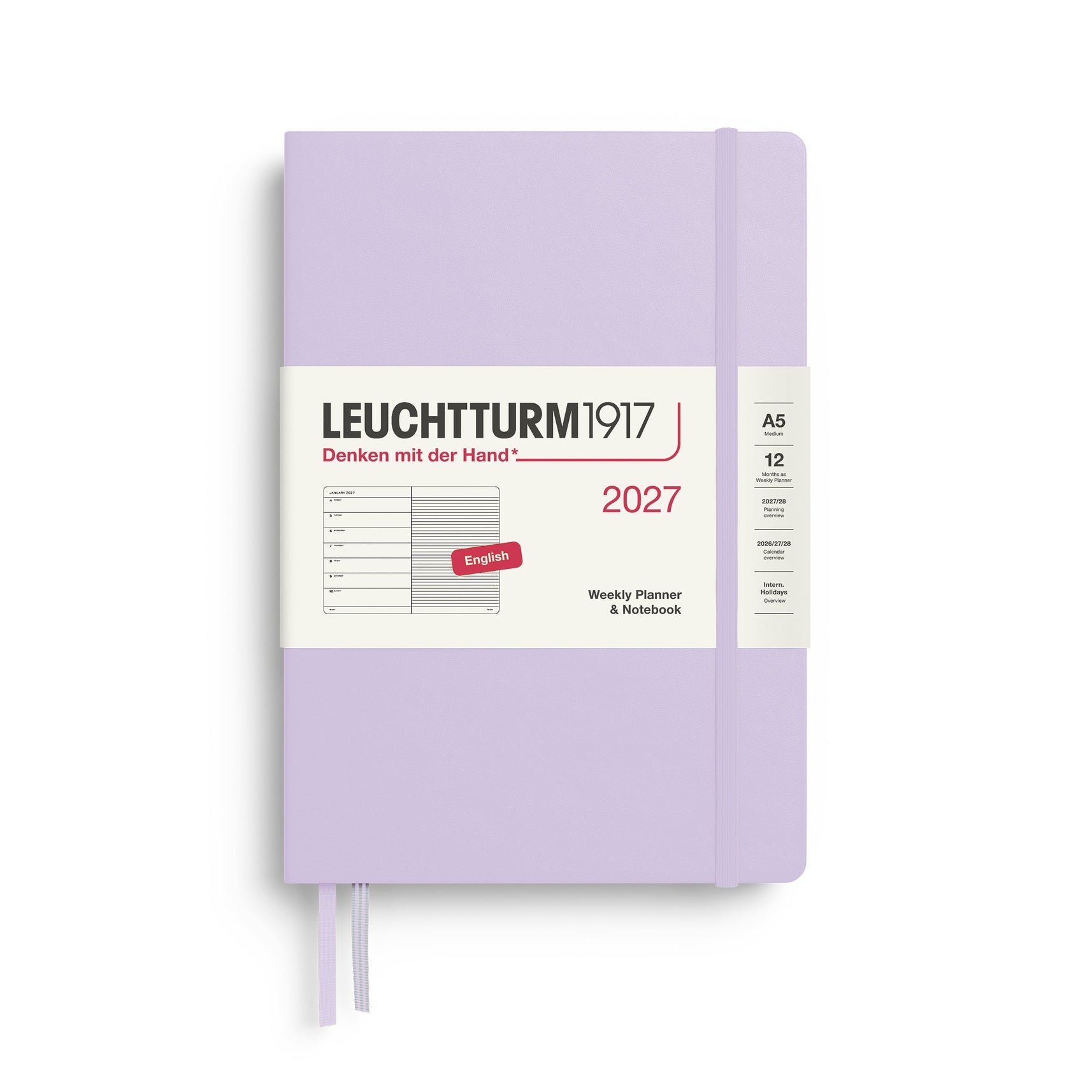 Leuchtturm1917 2027 Weekly Planner A5 - Lilac