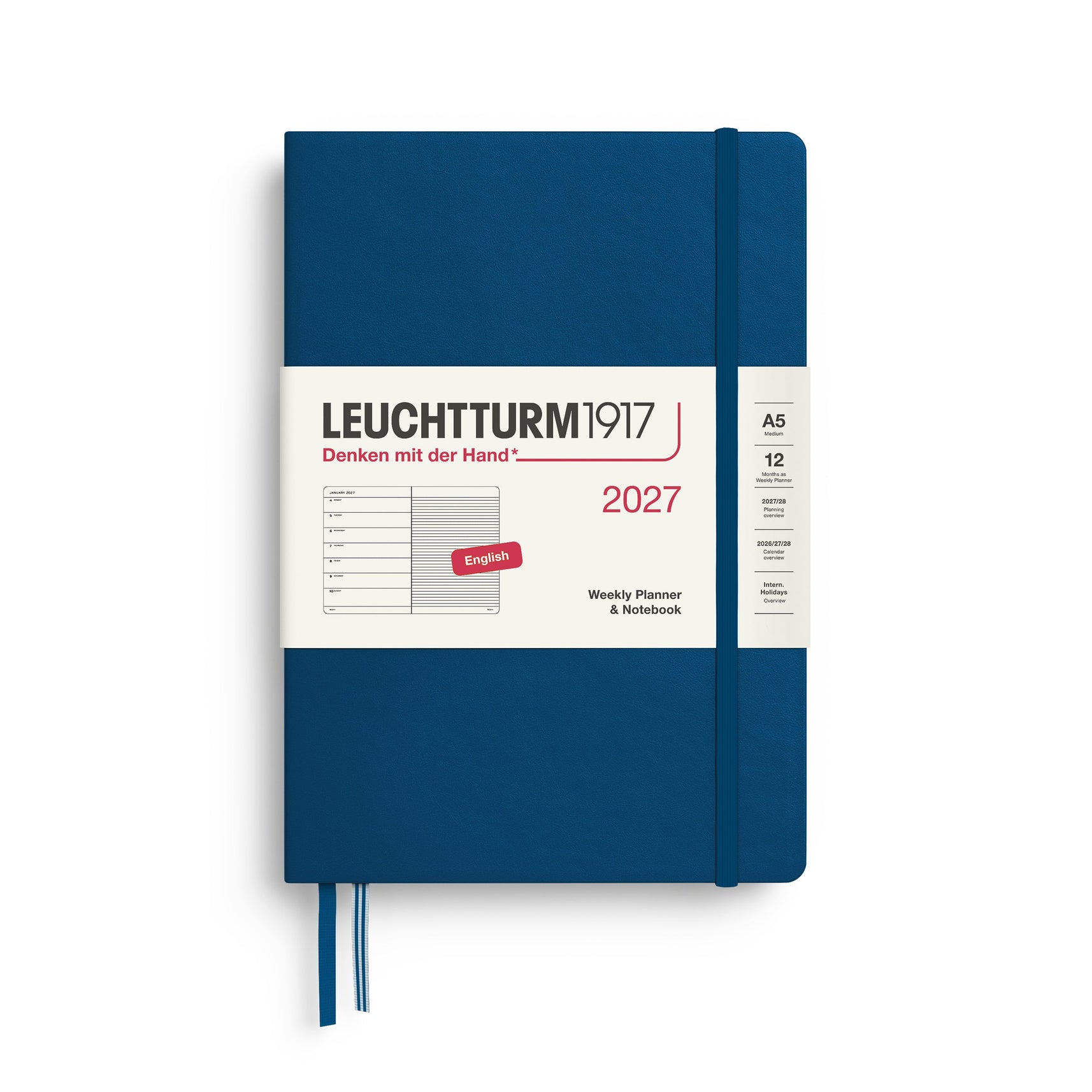 Leuchtturm1917 2027 Weekly Planner A5 - Indigo