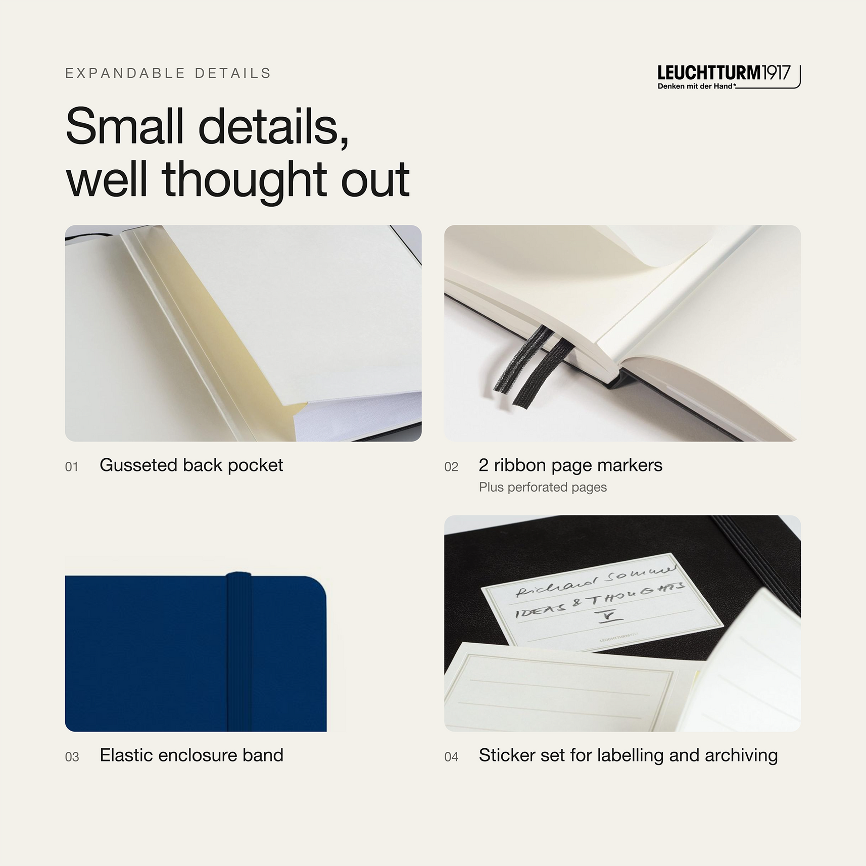 LEUCHTTURM1917 2027 Hardcover Weekly Planner & Notebook Medium (A5) - Navy