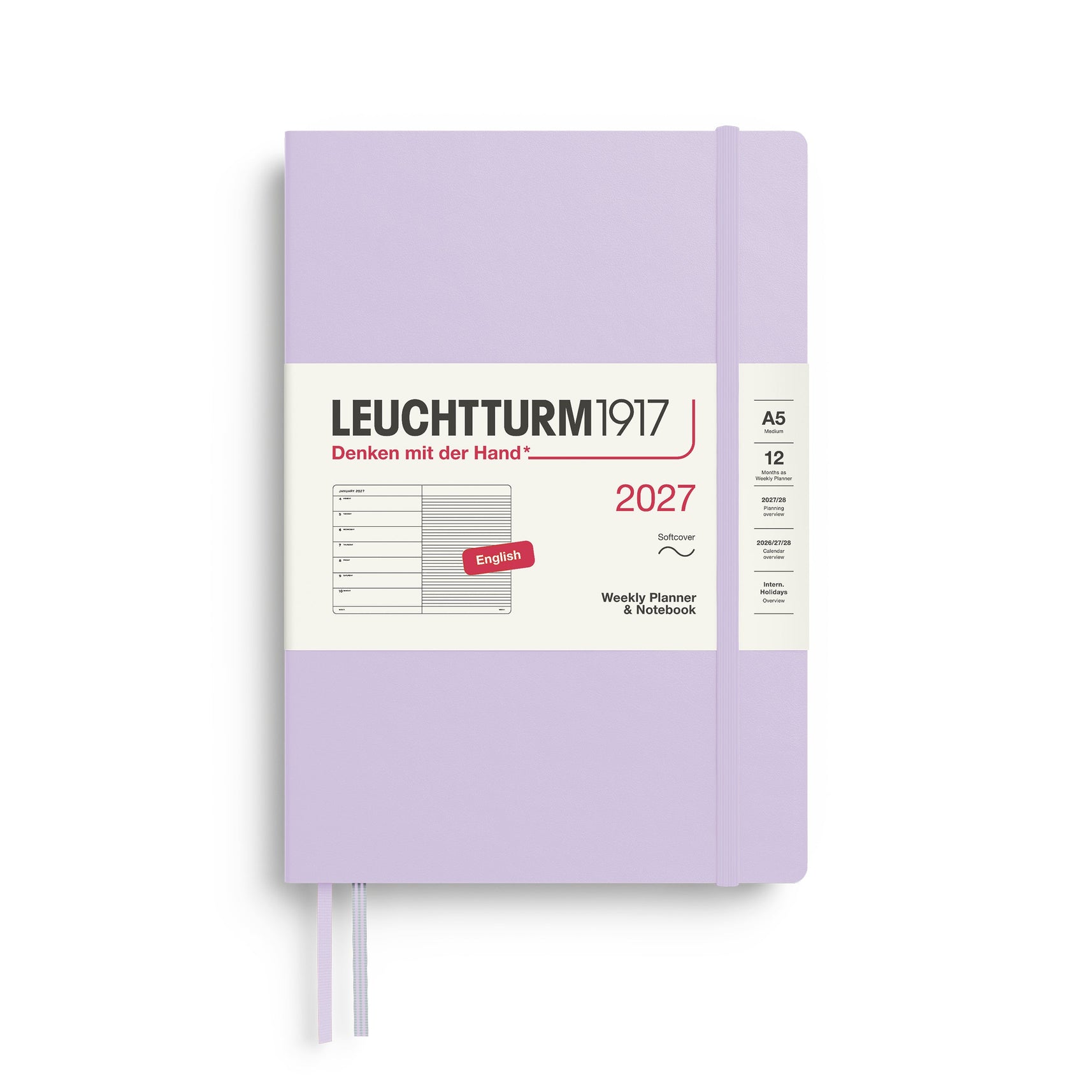 Leuchtturm1917 2027 Weekly Planner A5 Softcover - Lilac