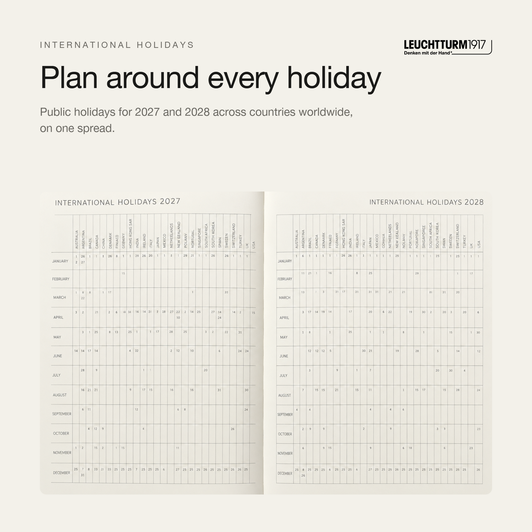 LEUCHTTURM1917 2027 Softcover Weekly Planner & Notebook Medium (A5) - Sage