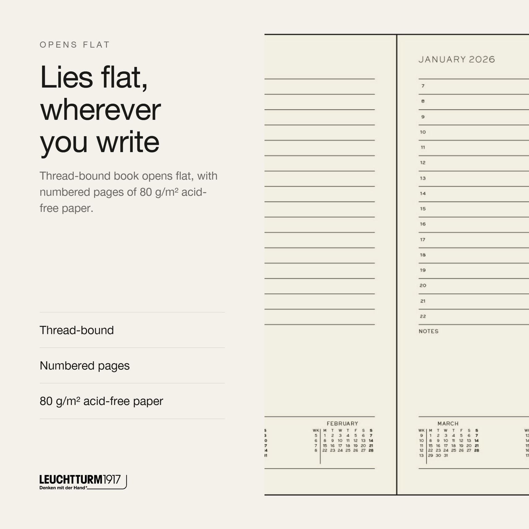 LEUCHTTURM1917 2027 Hardcover Daily Planner Medium (A5) - Indigo