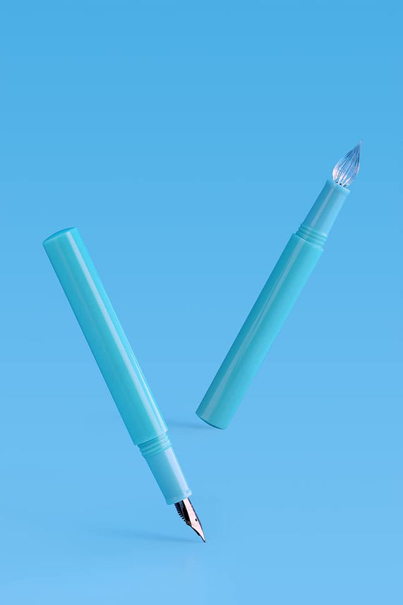 Moonman N6 Fountain Pen - Extra Fine Fude Nib/Glass Dip Nib - Blue