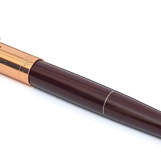 Hero Pen 330 Original Fountain Pen – Iridium Tipped Fine Nib, Gold Cap, Maroon Body
