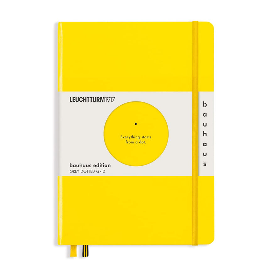 LEUCHTTURM1917 Bauhaus Edition Hardcover Notebook Medium (A5), Dotted, 251 Pages - Lemon