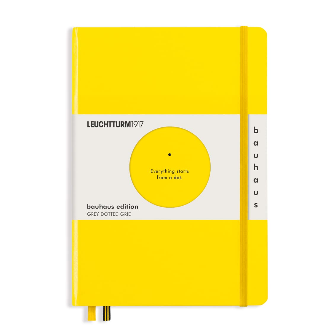LEUCHTTURM1917 Bauhaus Edition Hardcover Notebook Medium (A5), Dotted, 251 Pages - Lemon