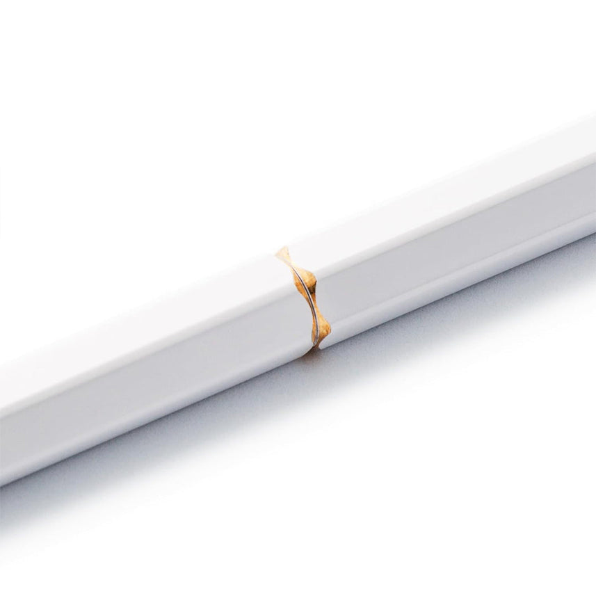 Ystudio Classic Revolve Portable Ballpoint Pen Brass (White finish)