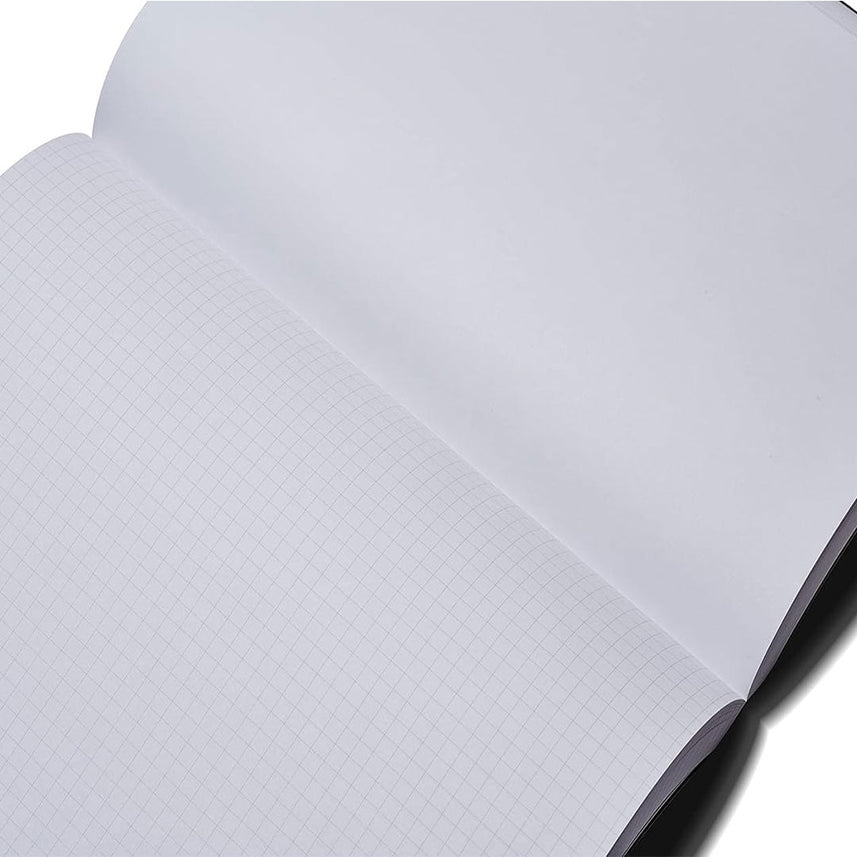 Zequenz A6 Size Grey White Notebook Squared & Blank Acid Free Paper 200 Pages each Ruling 400 Pages 70GSM 360 Degree Flexibility 100% Handmade PU and White paper Basic Plus Series