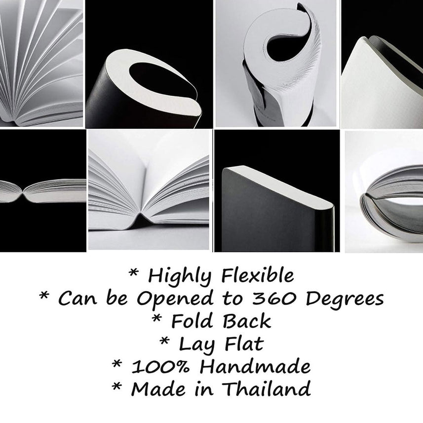 Zequenz A5 Size Magenta Pink Slim Notebook Dotted Acid Free Paper 200 Pages 80GSM 360 Degree Flexibility 100% Handmade Fountain Pen Friendly Color Series Bookmark Included