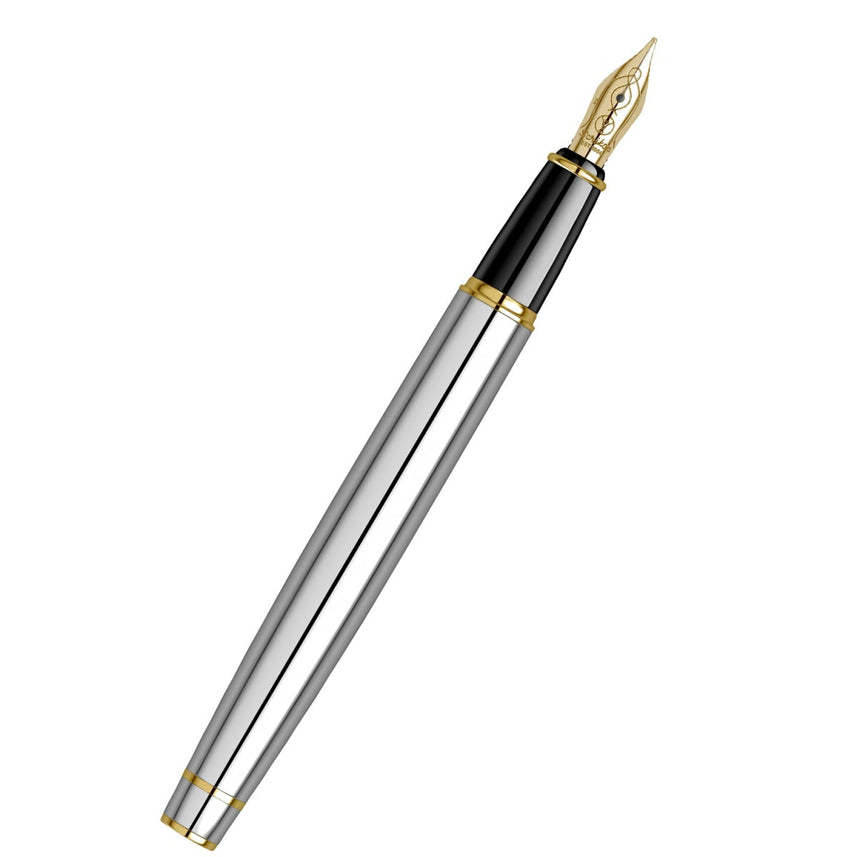 Scrikss Noble 35 Medium Nib Fountain Pen - Chrome GT