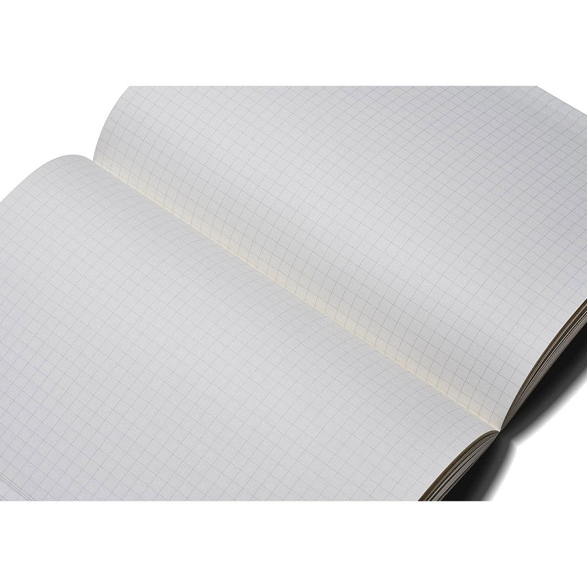 Zequenz A5 Size Storm Grey Slim Notebook Squared Acid Free Paper 200 Pages 80GSM 360 Degree Flexibility 100% Handmade Fountain Pen Friendly Color Series Bookmark Included