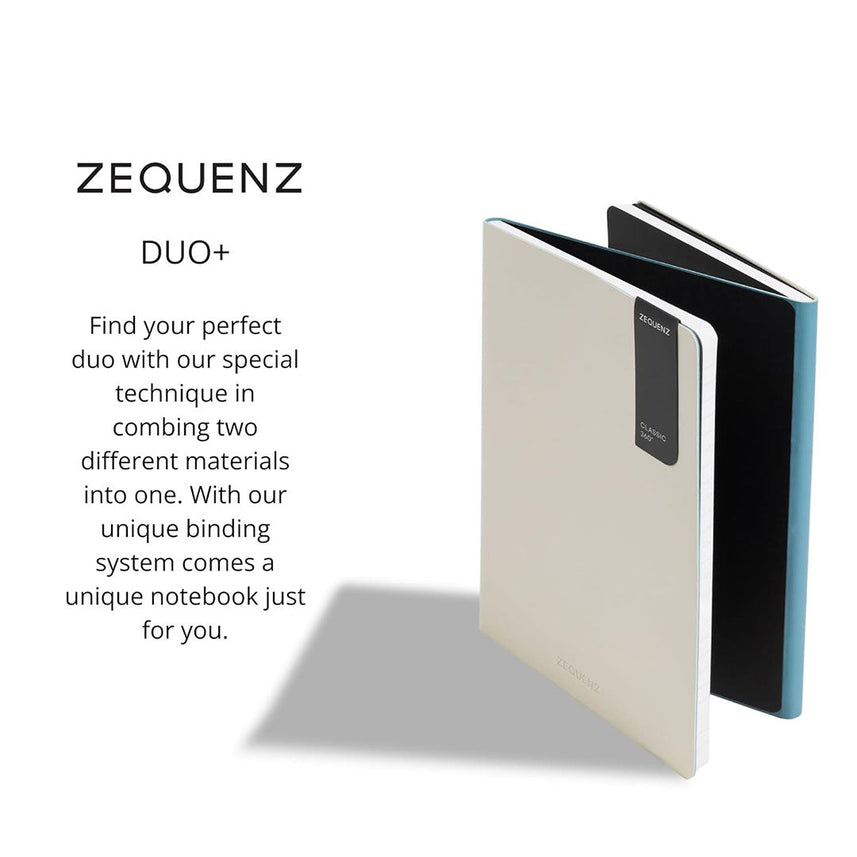 Zequenz A6 Notebook – Arctic Sky | Ruled & Blank | 320 Pages, 70 GSM |Handmade|Ideal for Journaling & Note-Taking| DUO+ Series