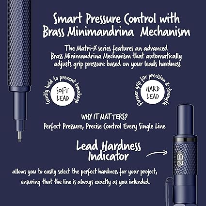 Scrikss | Matri-X | Mechanical Pencil | Dark Blue-0.7mm