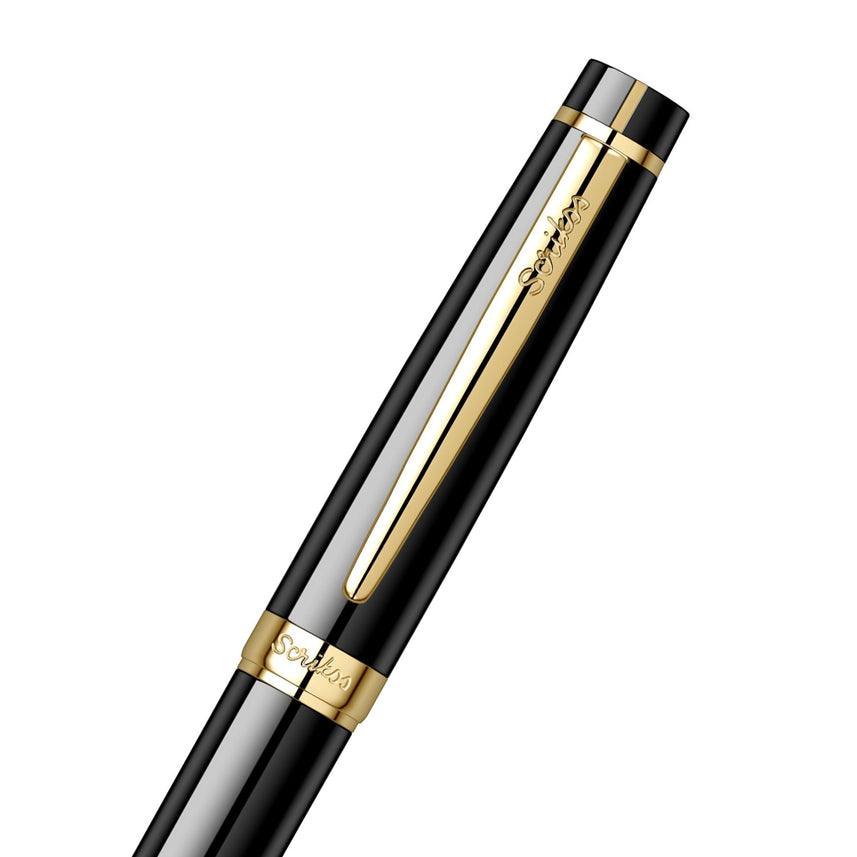 Scrikss Honour 38 Medium Nib Fountain Pen - Black GT