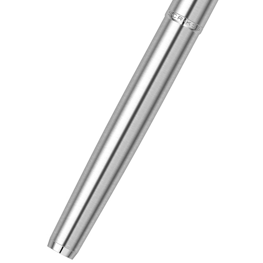 Scrikss | Metropolis 78M | Fountain Pen | Satin Chrome-CT Medium